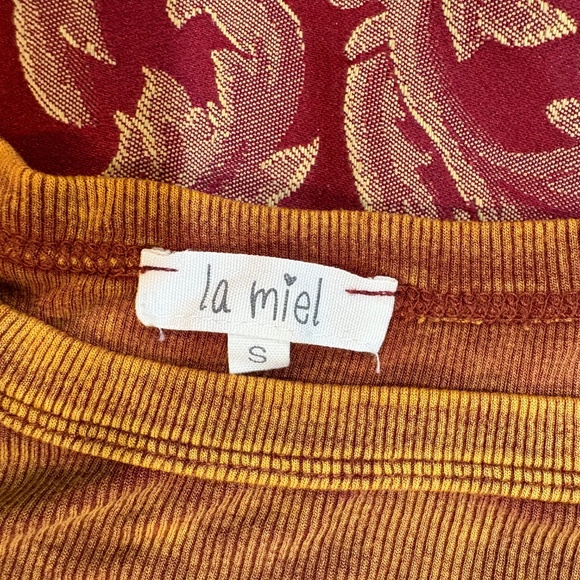 la miel Brownish Orange Tank Top Women's S - Picture 2 of 4